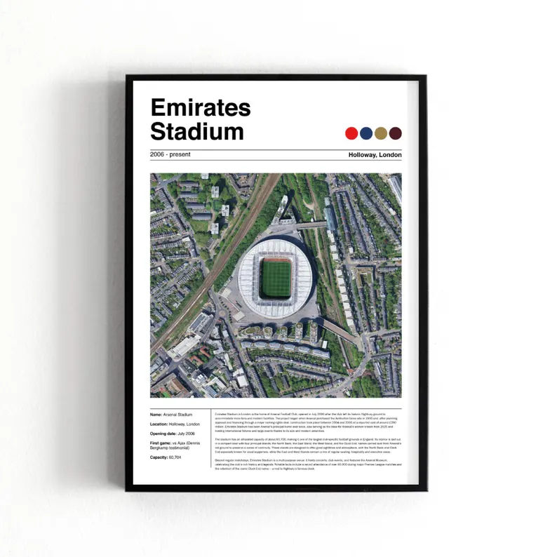 Arsenal Emirates Stadium poster