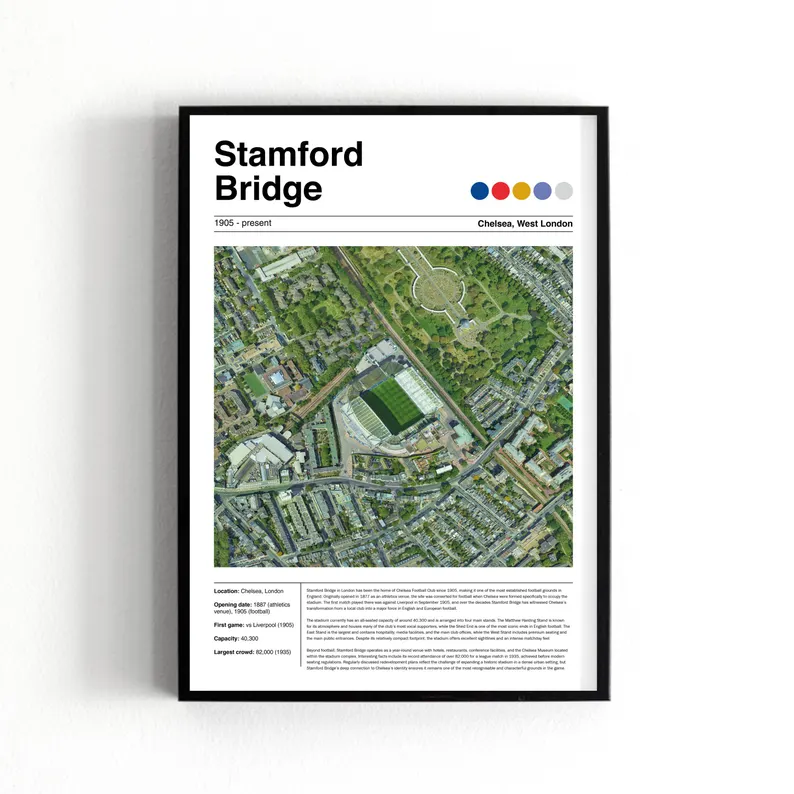Chelsea Stamford Bridge Stadium poster