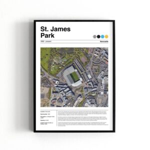 Newcastle United St James Park Stadium poster