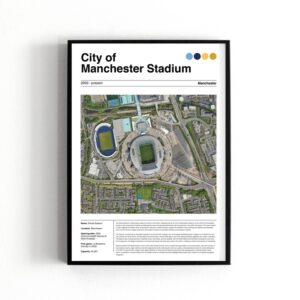 Manchester City Etihad Stadium poster