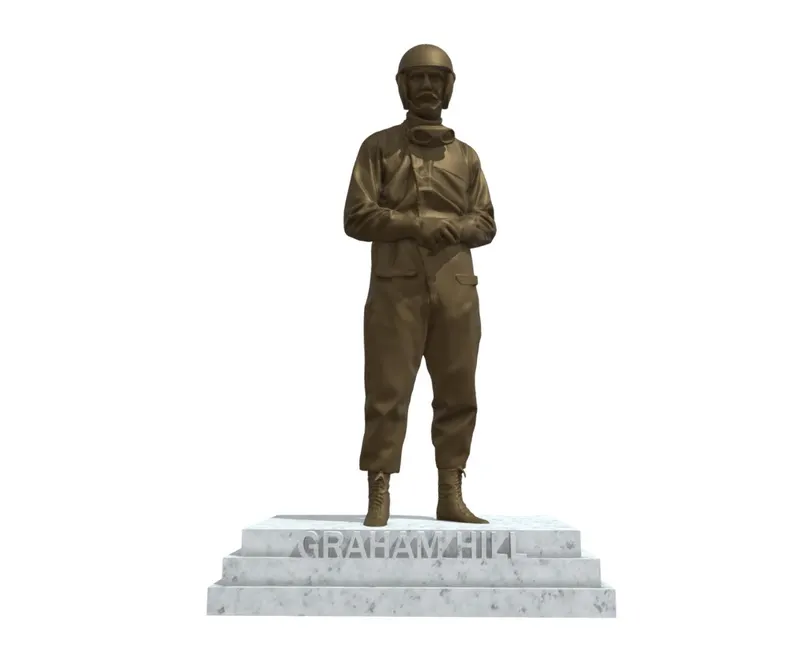 Graham Hill Bronze Effect Statue