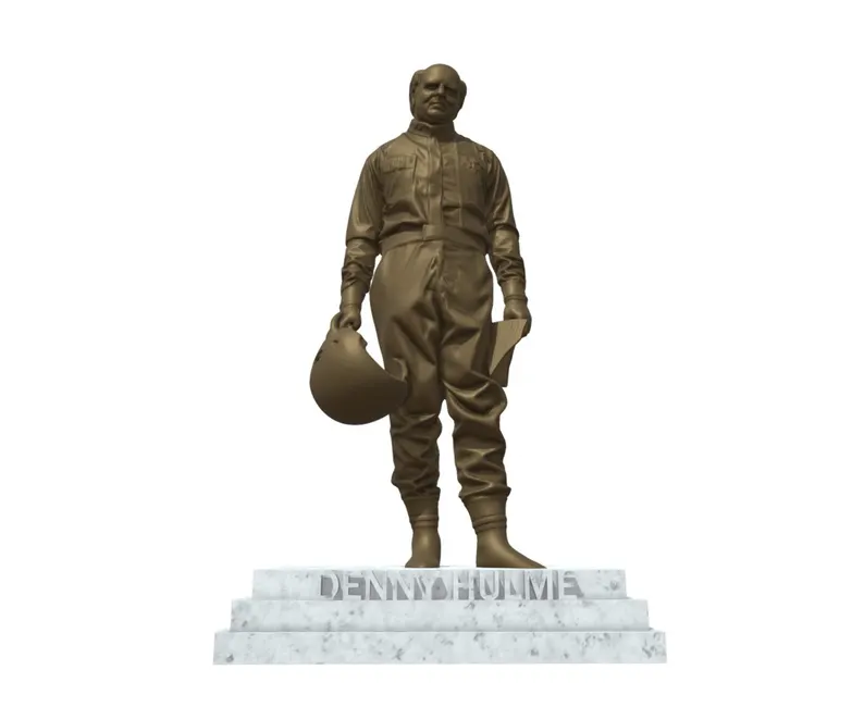 Denny Hulme Bronze Effect Statue