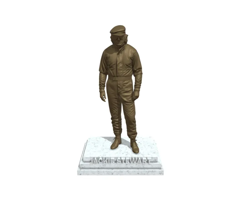 Jackie Stewart Bronze Effect Statue